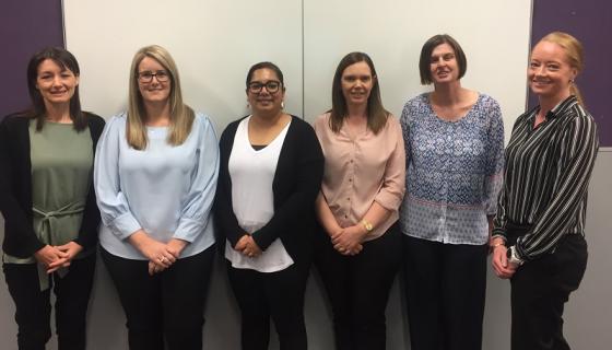 New staff members: Carolyn Hussey, Natalie Byrnes, Udani Wickramasiri, Dinah Lance, Kerren Grant and Tenille Hewlett.